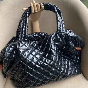 MZ Wallace Metro Tote (large / black lacquer)